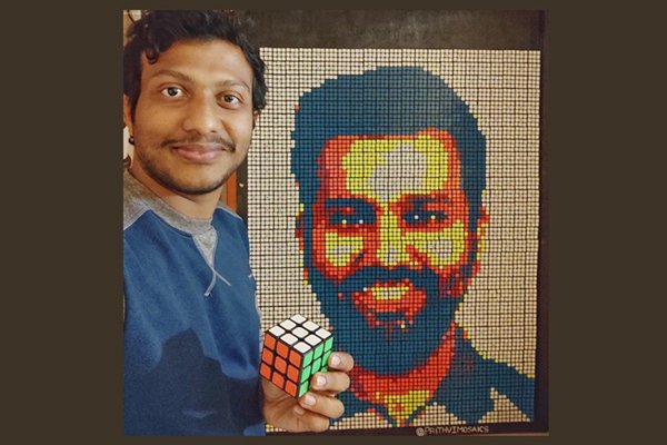 A 26-year-old world record Rubik’s Cube artist showcases his talent on History TV 18
