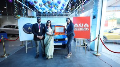 Group Landmark Volkswagen Dealerships in Gujarat make it to India Book of Records and Asia Book of Records for VW Virtus Deliveries.